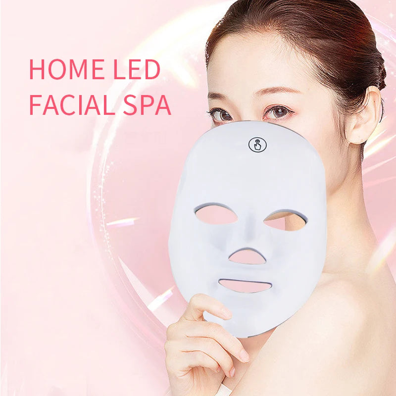 Rechargeable 7 Colors LED Mask &ndash; One Touch Skin Tightening