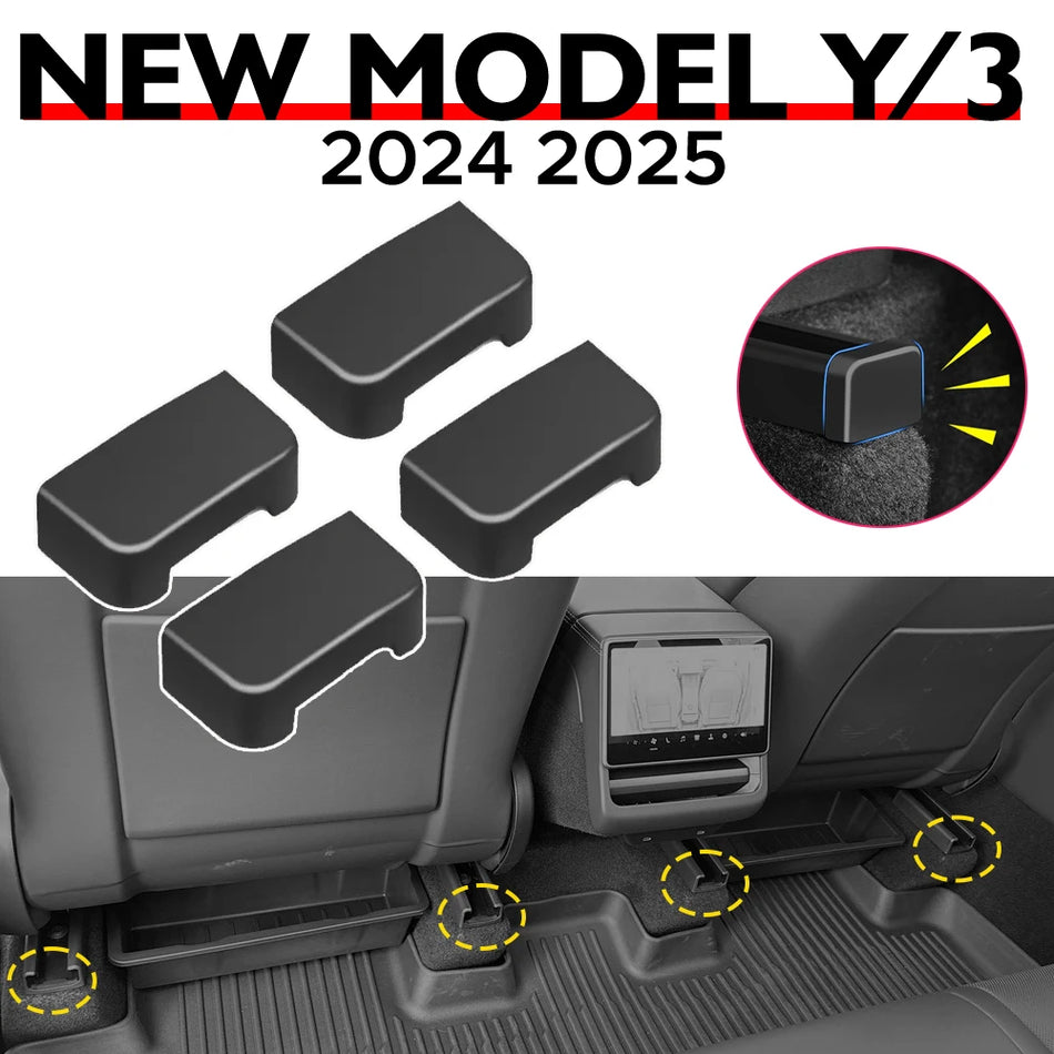 Säte skena överdrag hörnskydd för Tesla Model 3 och Model Y Anti-kick skydd repmotståndskraftig