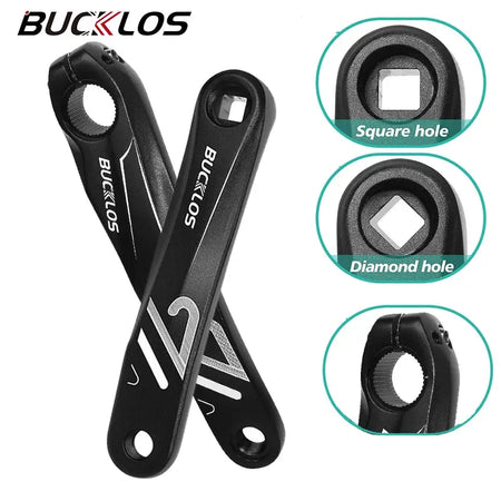 BUCKLOS Bicycle Replacement Crank Arm Square Spline Hole Left Cranks Exercise Bike Crank E-bike Dynamic Bicycles Crankset by InterCyprus Trading Ltd