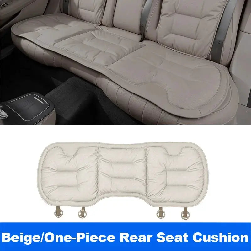 Vtear Universal Rear Seat Cushion PU Perforated Breathable Pad Car Bench Protector Soft Cotton Filled Mat All Weather Accessory by InterCyprus Trading Ltd