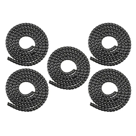 1.3m Spiral Cable Protector For M365 Pro 2 And Bicycles 5Pcs Black