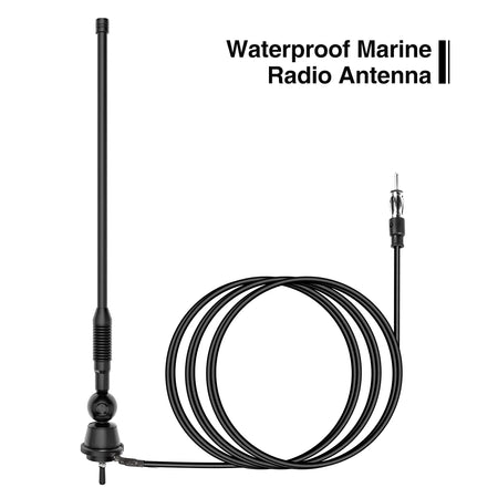 AKAMATE Boat Radio Antenna - 10 Mile Range Flexible black