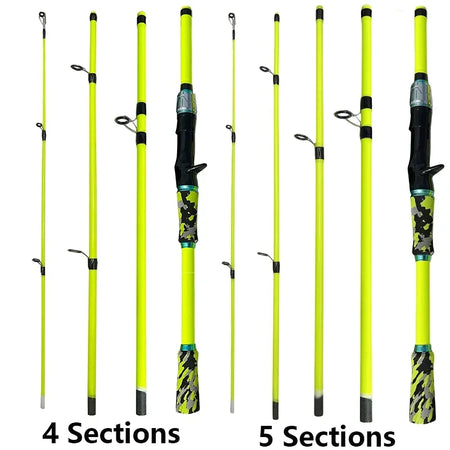 Ultralight Carbon Travel Fishing Rod - 1.8/2.1m, 4/5 Sections, EVA Handle