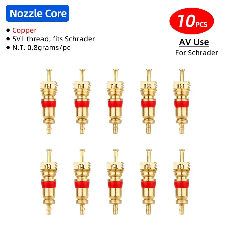 AV Schrader Valve Core &ndash; Superior Corrosion Resistance AV01T Copper 10PC / Schrader Valve / CHINA