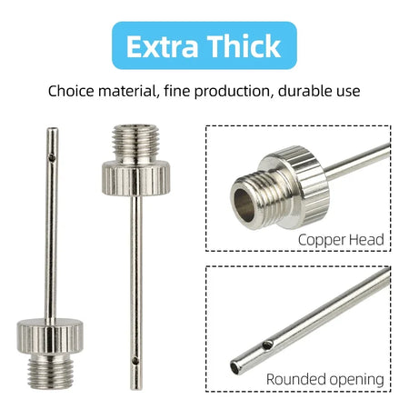 Deemount Pump Needle Adaptor &ndash; Durable Copper Head for Sports Ball Inflation
