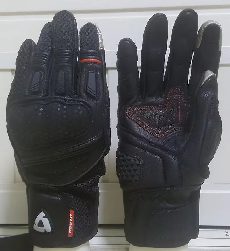 WILLBRO Revit Dirt 2 Black Leather Touch Screen Motorcycle Gloves