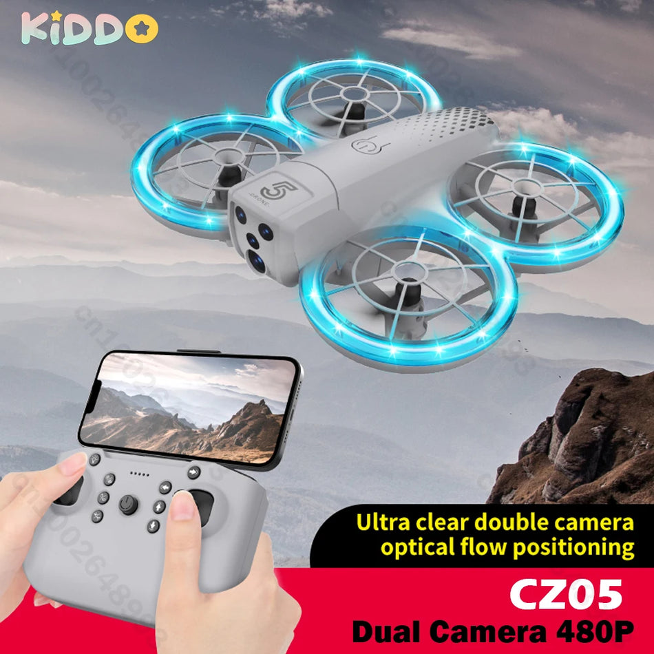 Conusea CZ05 RC drons 480P WIFI FPV divas kameras, viegla tālvadības lidmašīna