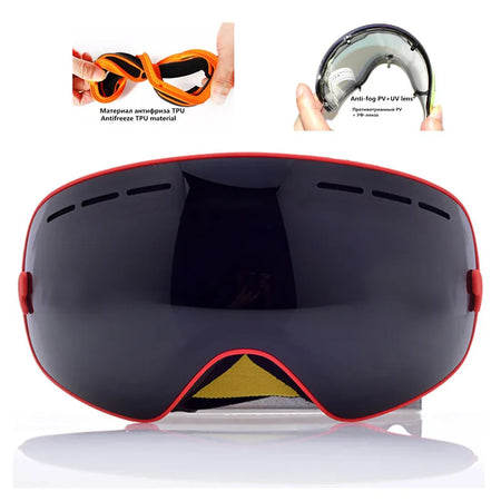 AFS-3100 Ski Snowboard Goggles &ndash; Wide Angle Anti-Fog UV400