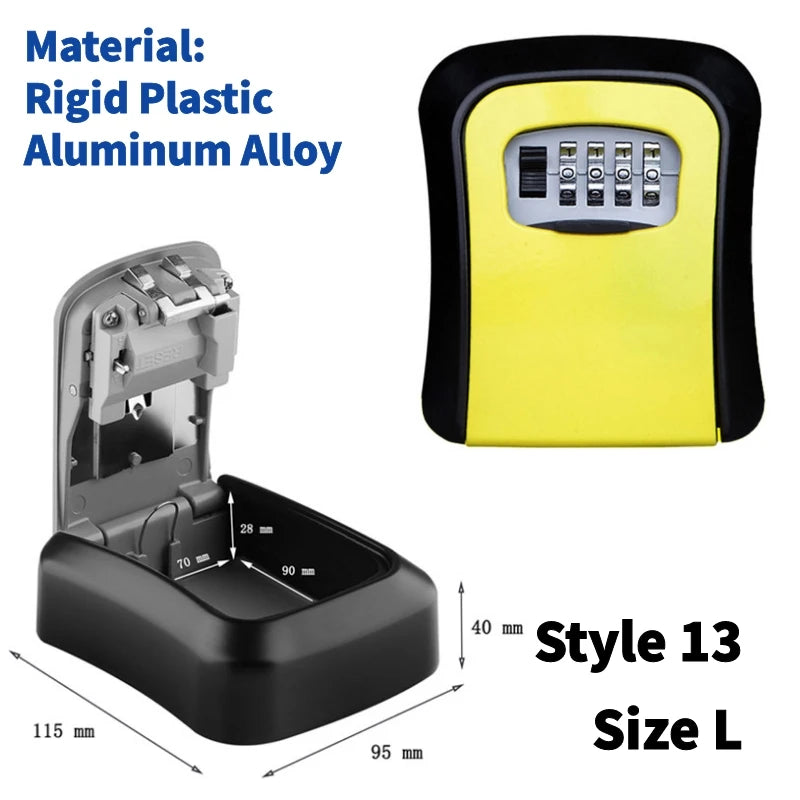Wall Mount Key Storage Secret Box &ndash; 4 Digit Combination Lock Style 13