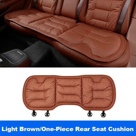 Vtear Universal Rear Seat Cushion PU Perforated Breathable Pad Car Bench Protector Soft Cotton Filled Mat All Weather Accessory by InterCyprus Trading Ltd