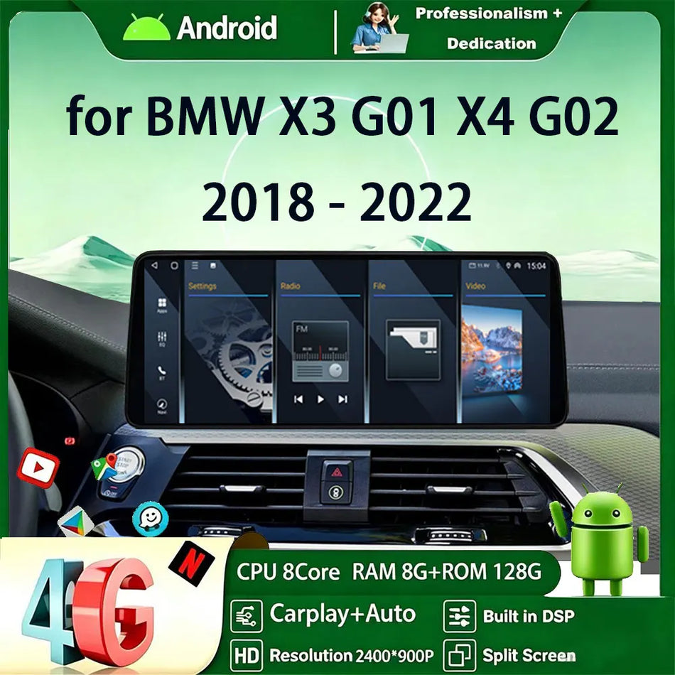 Player video auto Android 16 pentru BMW X3 G01 X4 G02 cu navigație GPS