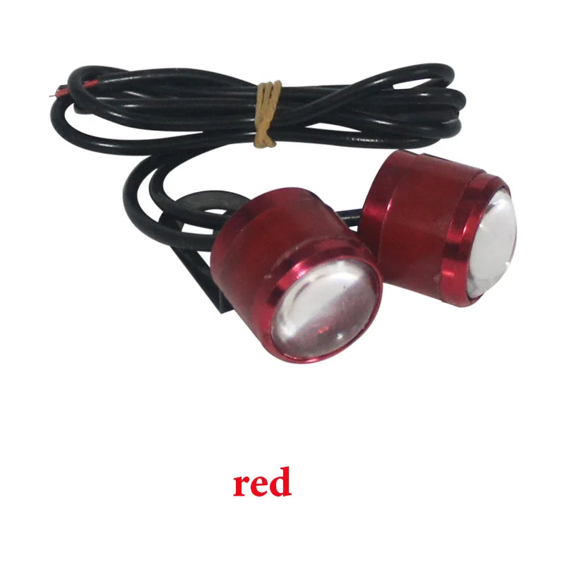 KEVANLY 2X Strobe Motorcycle Eagle Eye Light &ndash; High Visibility LED Warning Signal Red Flash