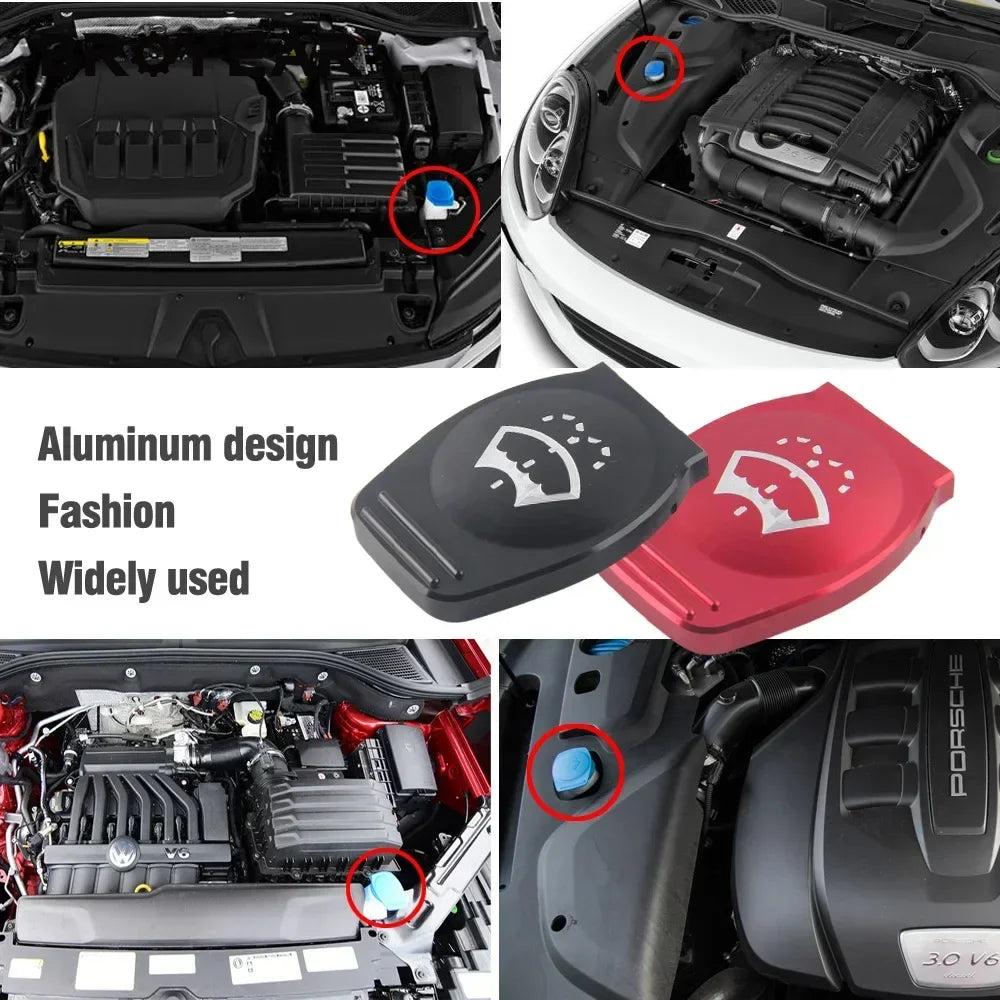 Aluminum Washer Fluid Reservoir Cap For VW Audi Porsche 3Q0955455 by InterCyprus Trading Ltd
