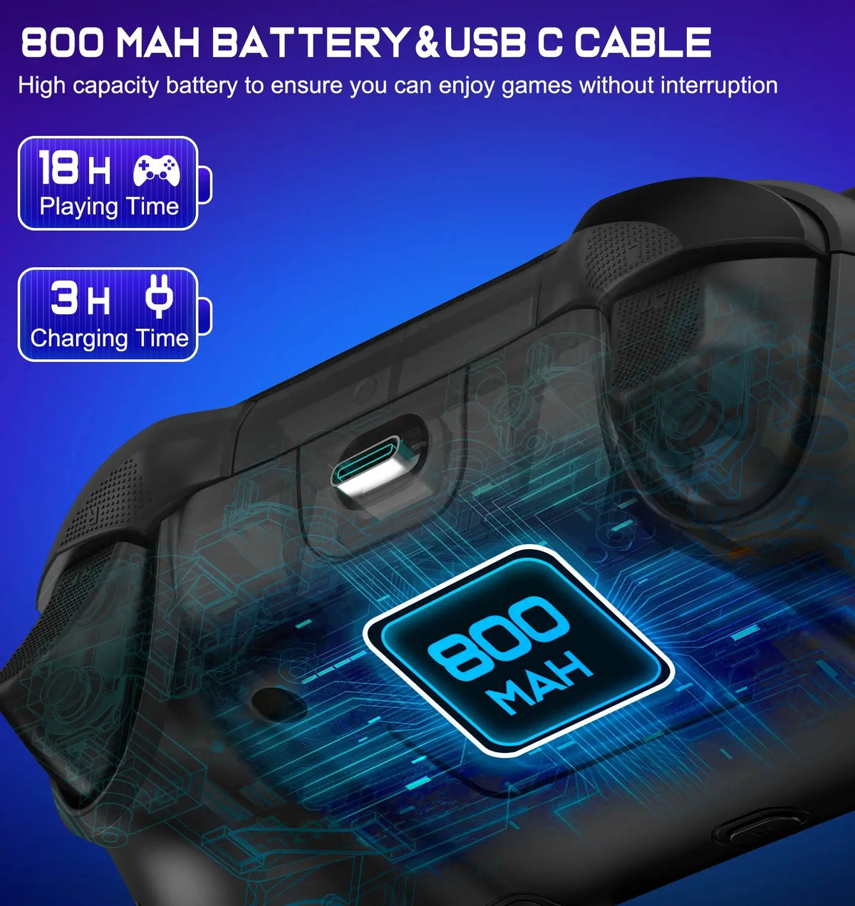 Wireless Gamepad for Switch/Switch Lite/Switch OLED Controller Manette Switch with Wake-up Programmable Turbo by InterCyprus Trading Ltd