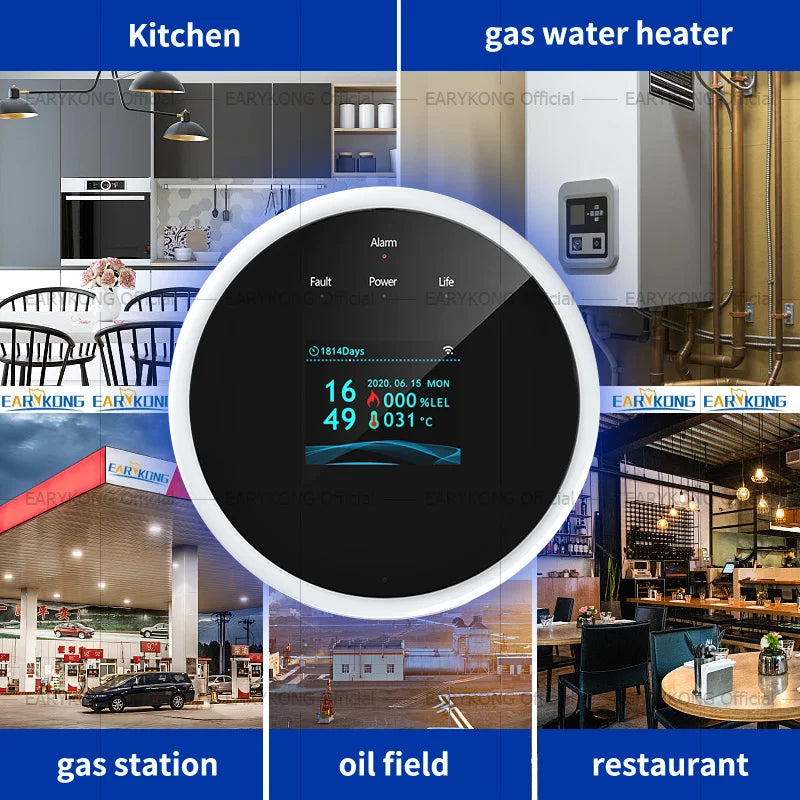 Tuya WiFi Gas Detector &ndash; LED Display and App Control