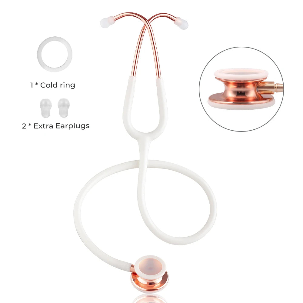 Double Sided Stethoscope &ndash; Excellent Acoustic Effect White-Rose Gold