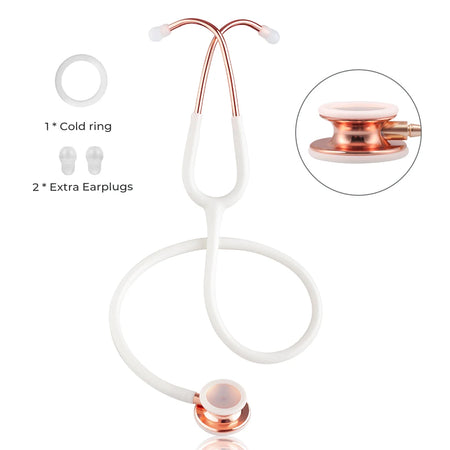 Double Sided Stethoscope &ndash; Excellent Acoustic Effect White-Rose Gold