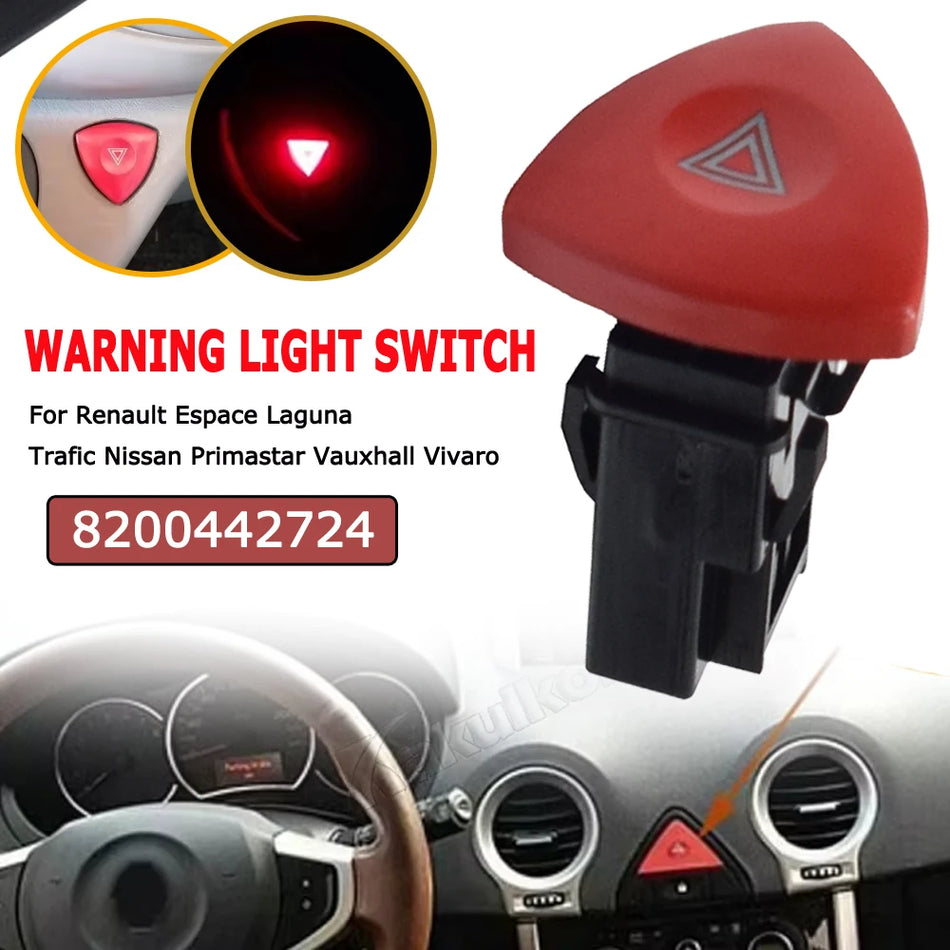 Buton de comutare pentru lampa de avertizare a pericolelor pentru Renault Trafic