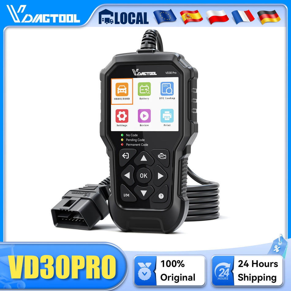 OBD2 Engine Code Reader With Display For Auto Diagnostics And Troubleshooting