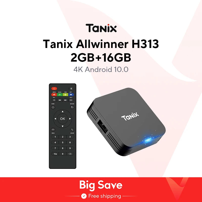 Tanix TX1 Android 10 TV Box | 4K Media Player with 2.4G WiFi &amp; 16GB Storage