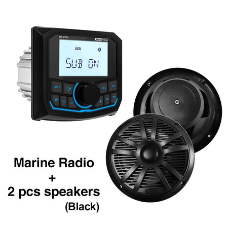MS-21RV-1 &ndash; Bluetooth IPX5 Waterproof Marine Stereo Radio Black