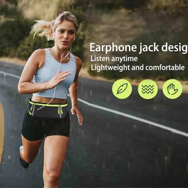 Nepremokavá telefónna taška na pás s nárazuvzdorným tesným dizajnom, polyesterový nosič na behanie a vonkajšie aktivity