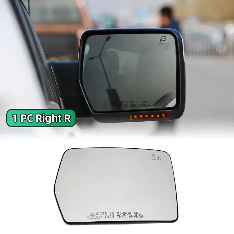 For Ford F-150 2011 2012 2013 2014 Heated Car Front Door Side Rear View Wing Mirror Glass With Base Plate Exterior Accessories by InterCyprus Trading Ltd