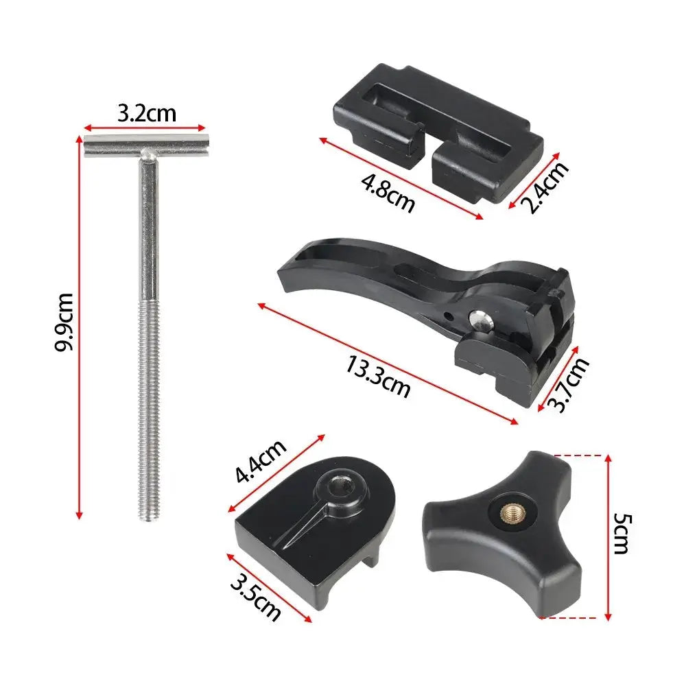 Truck Tonneau Cover Replacement Part Kit for Hard Tri-fold & Quad-fold Truck Cover Include Nut T-Bolt Front Clamp, Rear Clamp by InterCyprus Trading Ltd