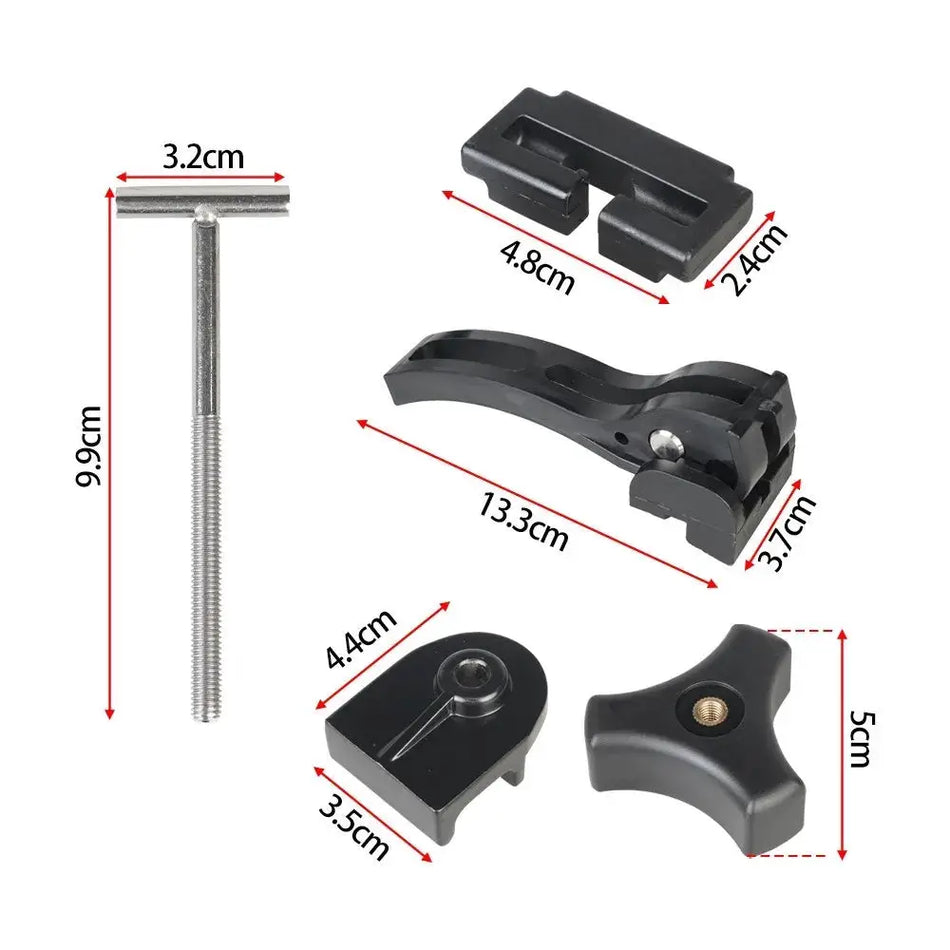 Truck Tonneau Cover Replacement Part Kit for Hard Tri-fold & Quad-fold Truck Cover Include Nut T-Bolt Front Clamp, Rear Clamp by InterCyprus Trading Ltd