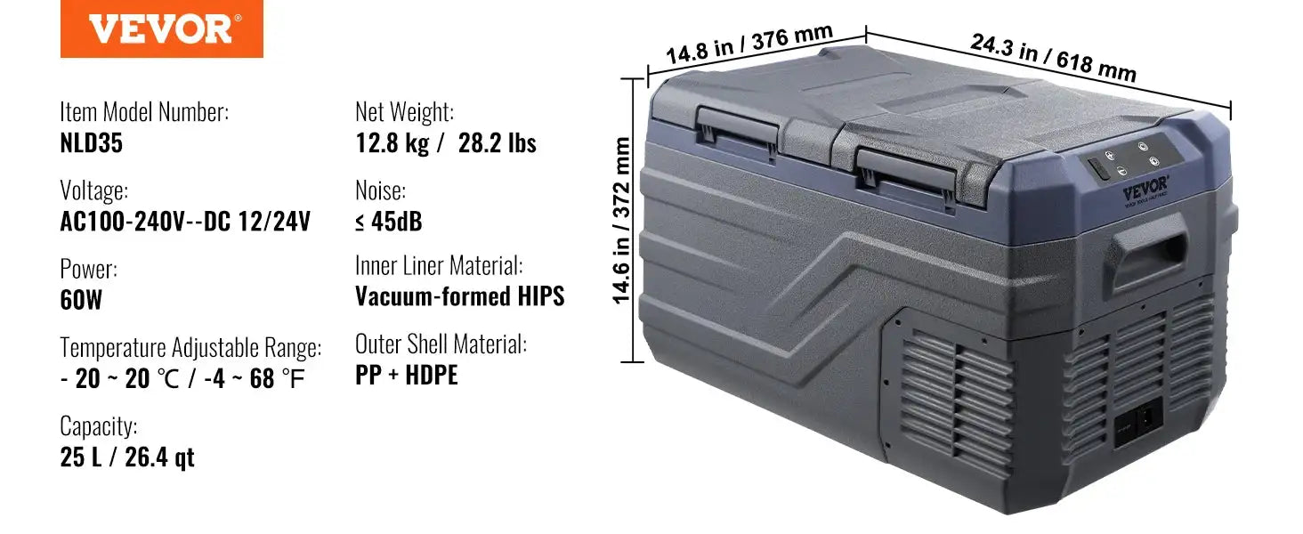 8L To 75L Car Refrigerator Outdoor Icebox Bluetooth 25L / CZECH REPUBLIC