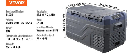 8L To 75L Car Refrigerator Outdoor Icebox Bluetooth 25L / CZECH REPUBLIC