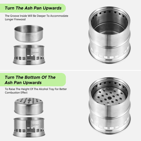 Camping Stove 3-In-1 &ndash; Lightweight For Outdoor Cooking