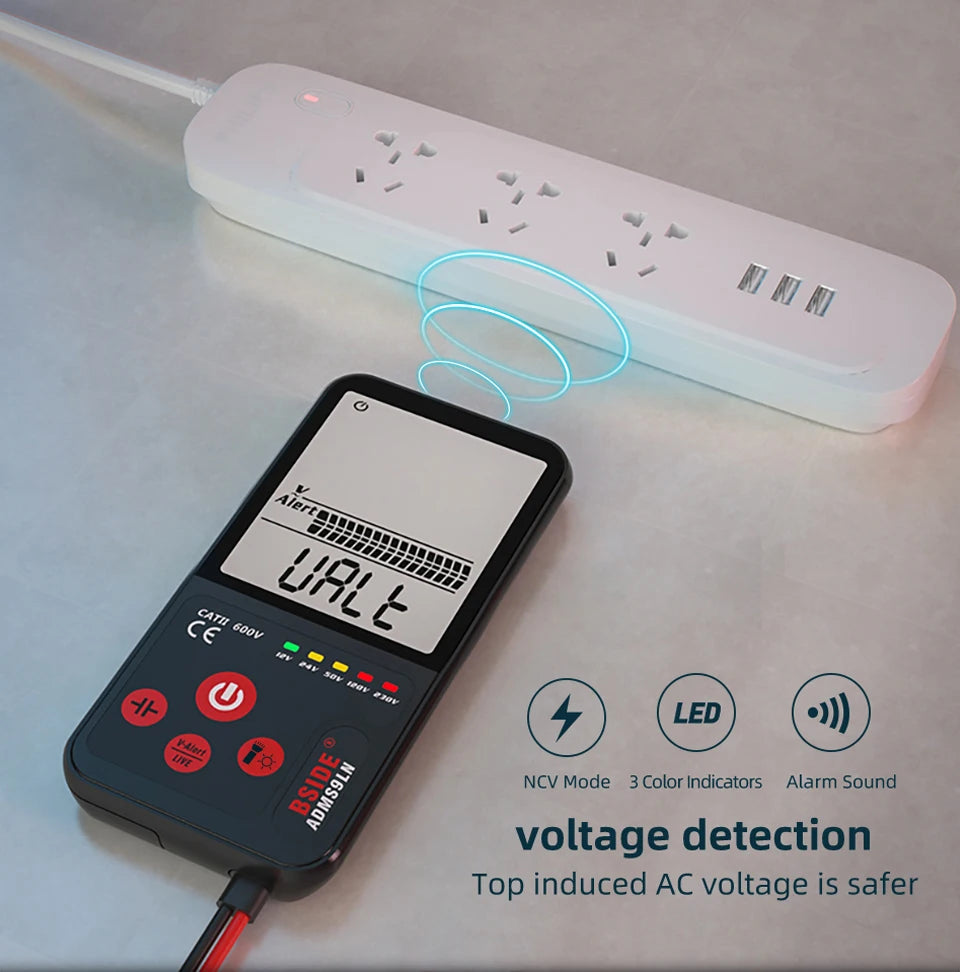 BSIDE ADMS9LN Voltage Tester &ndash; 3.5 Inch Large LCD Display