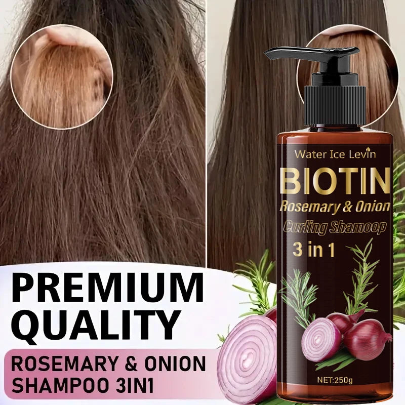 Biotin Rosemary and Onion 3-in-1 Shampoo &ndash; Revitalizing Hair Care