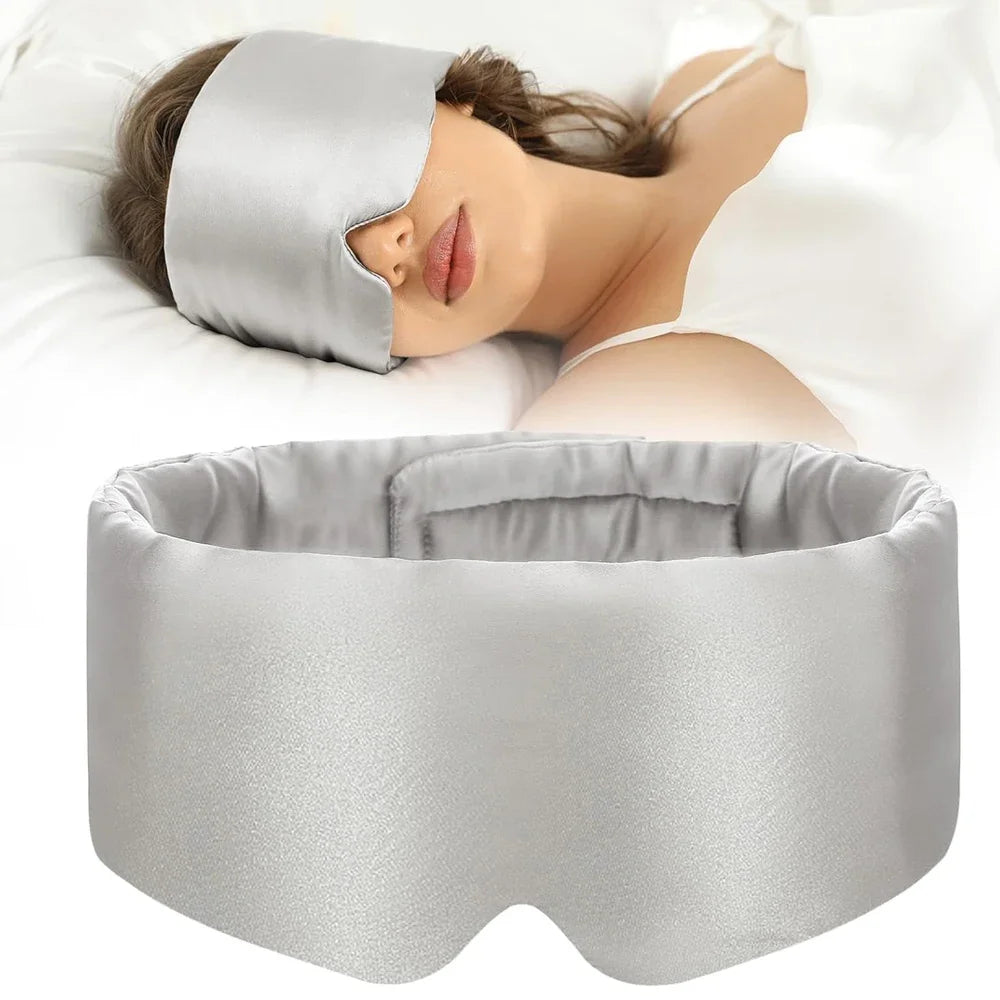 100 Percent Mulberry Silk Sleep Mask &ndash; Adjustable Band Gray