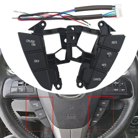 High Quality Steering Wheel Cruise Control Switch Button For Mazda 3 BL Mazda CX5 CX-7 2011-2015 by InterCyprus Trading Ltd