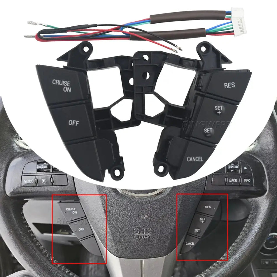 High Quality Steering Wheel Cruise Control Switch Button For Mazda 3 BL Mazda CX5 CX-7 2011-2015 by InterCyprus Trading Ltd