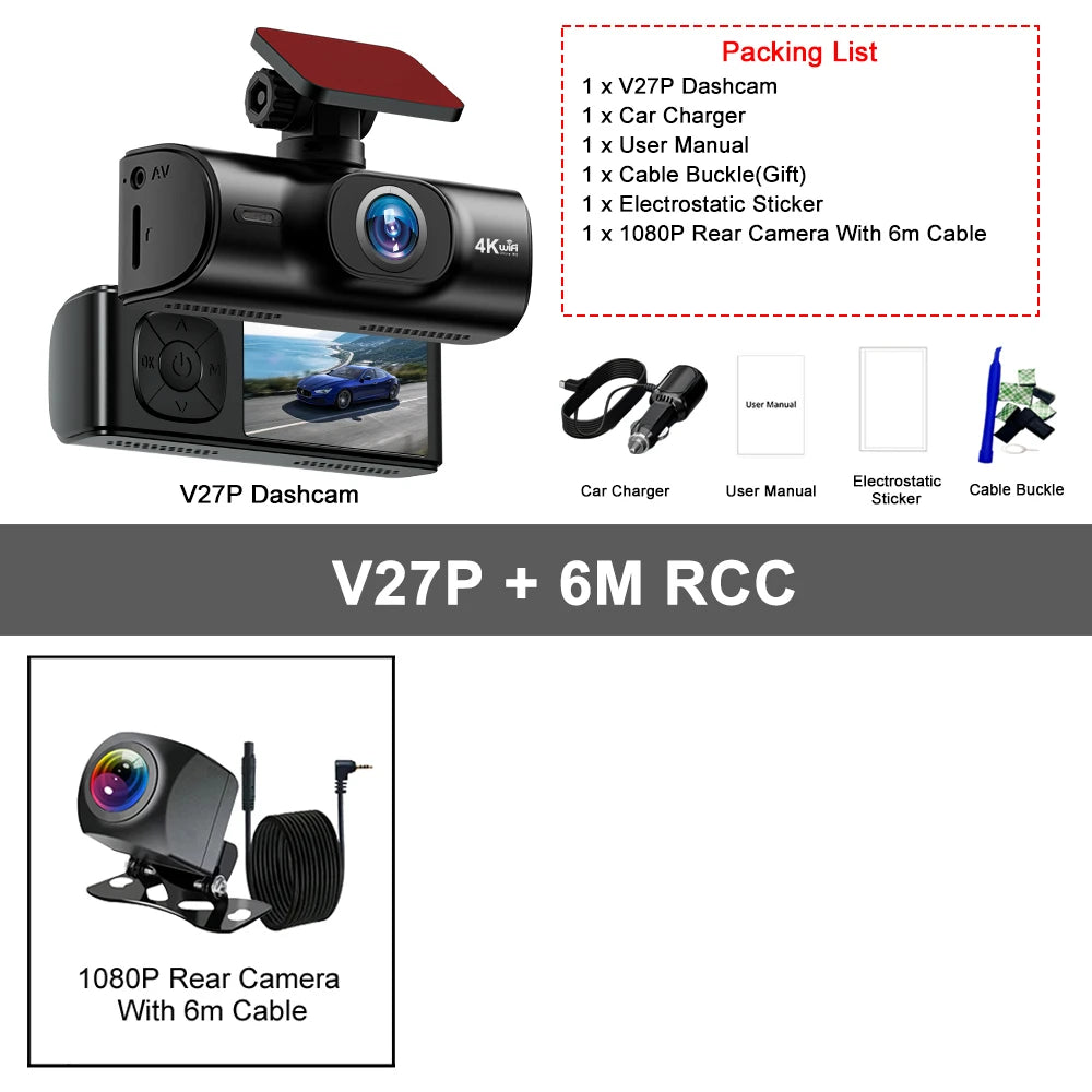 4K Dash Cam with GPS &amp; WiFi