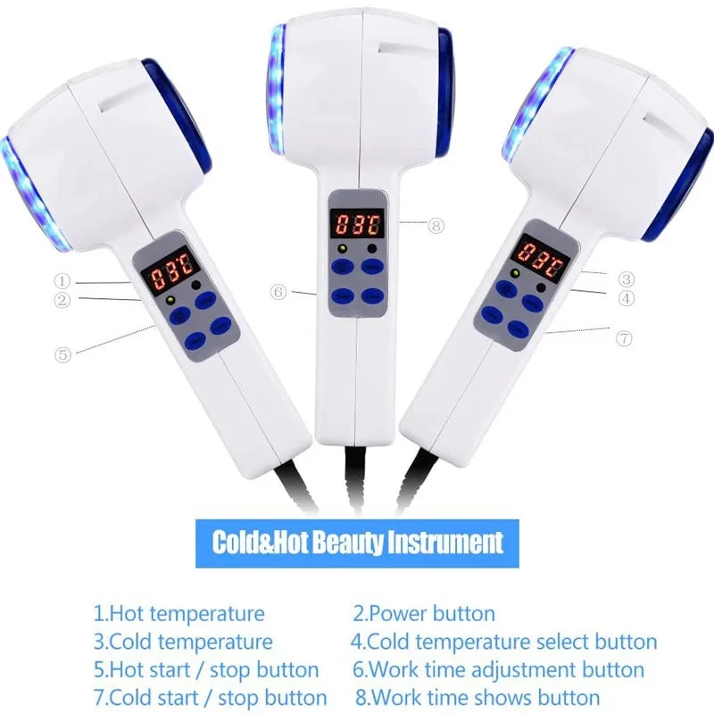 A0807 &ndash; Hot And Cold Double Head Massager With Blue Light