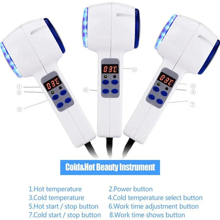 A0807 &ndash; Hot And Cold Double Head Massager With Blue Light