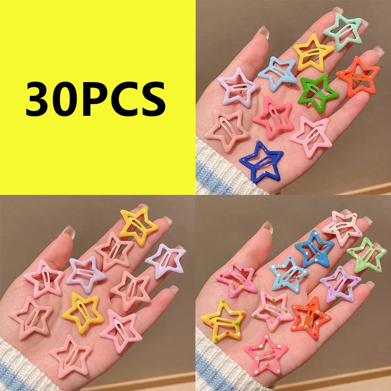 10PCS Rainbow Hair Clips for Toddler Girls - Cute Accessories 30 PCS / Other