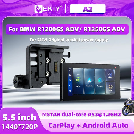 EKIY Motorcycle GPS Wireless Carplay Android Auto Monitor &ndash; Waterproof 5.5 Inch Display for BMW R1200GS ADV R1250GS ADV