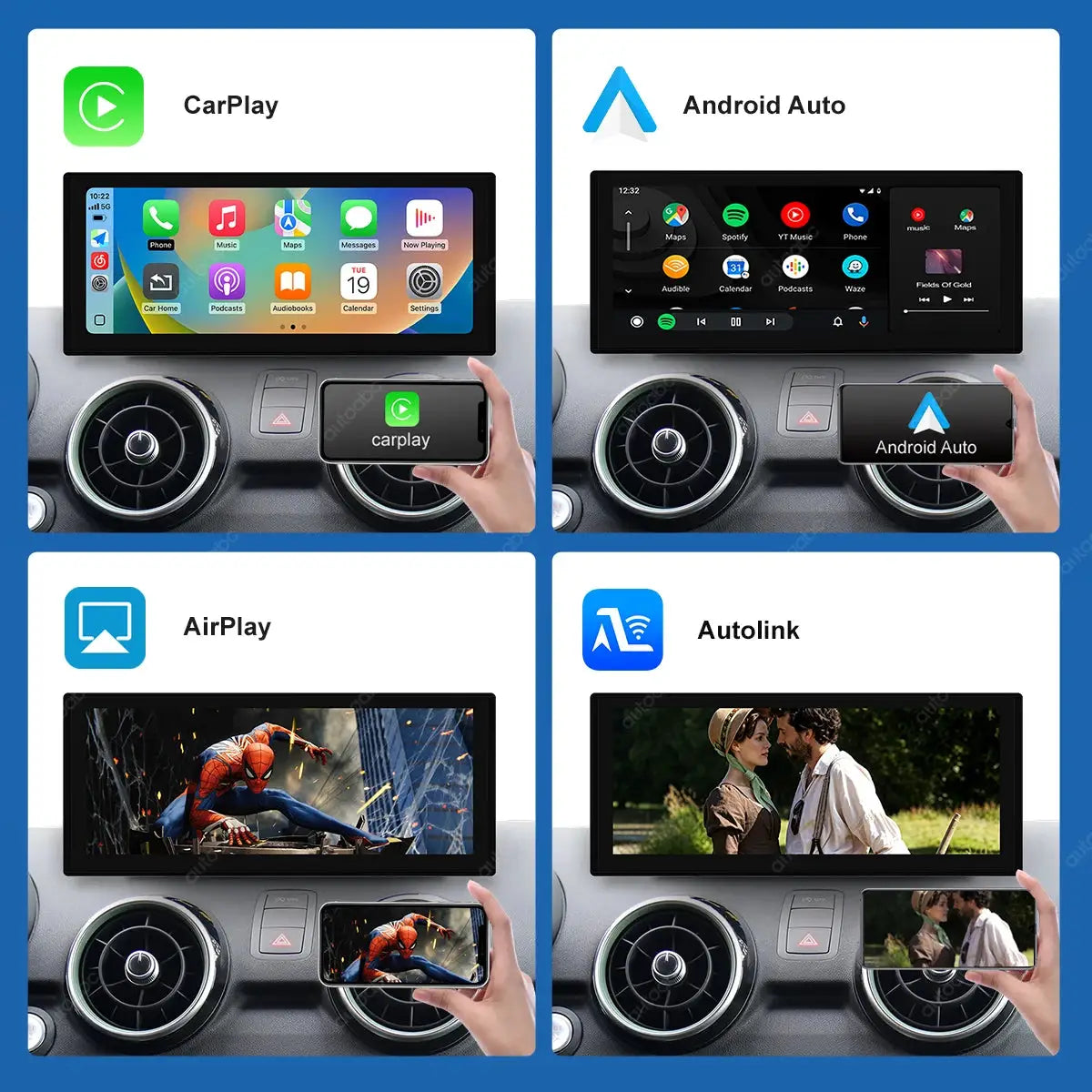 12.3'' Ultra-thin Multimedia touchScreen Wireless Carplay Android Auto For Audi A1 2012-2018 With Mirror Link Airplay Function by InterCyprus Trading Ltd