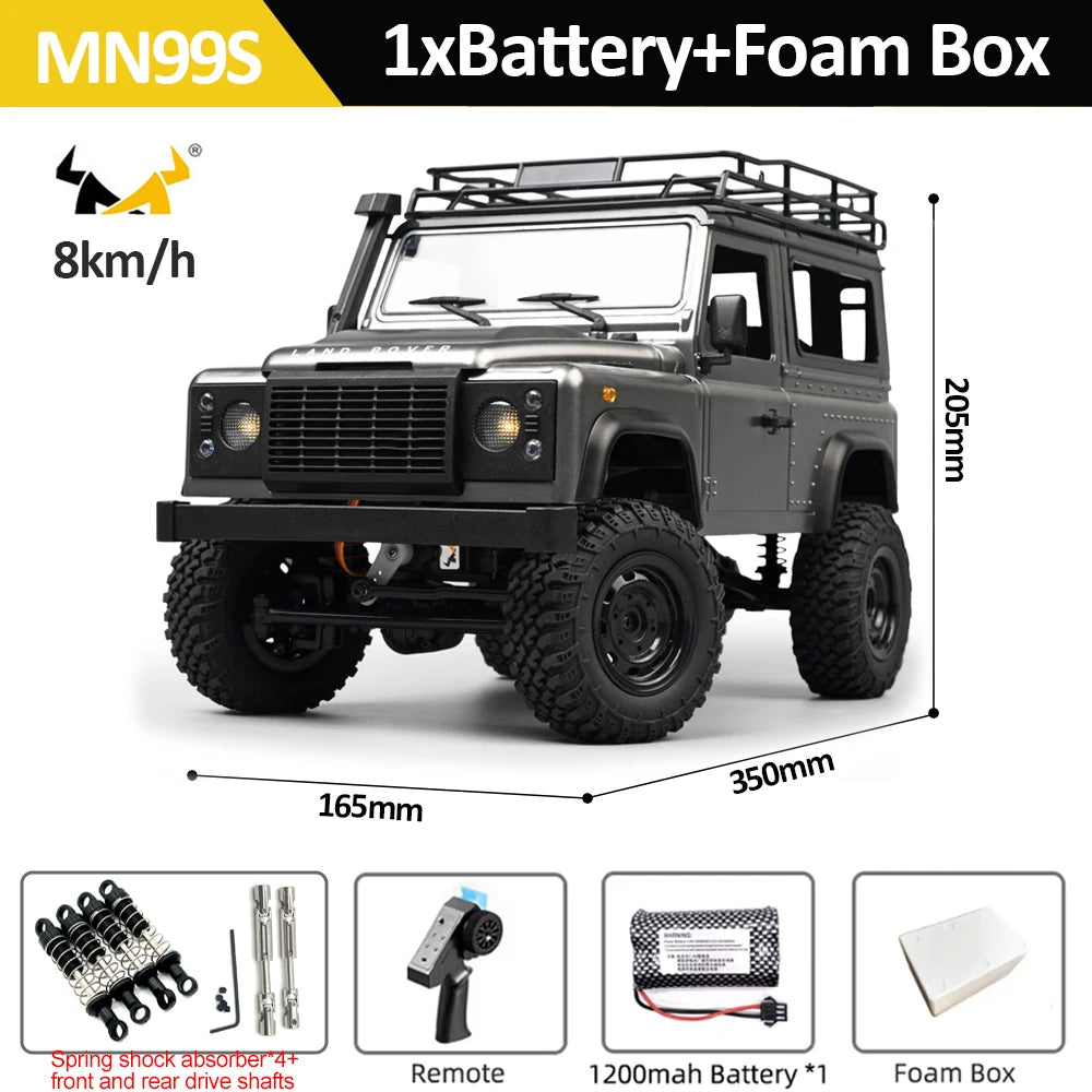 MN99S Rc Car MN Model &ndash; 4WD Off Road Climbing Crawler GRAY-Foam-SS