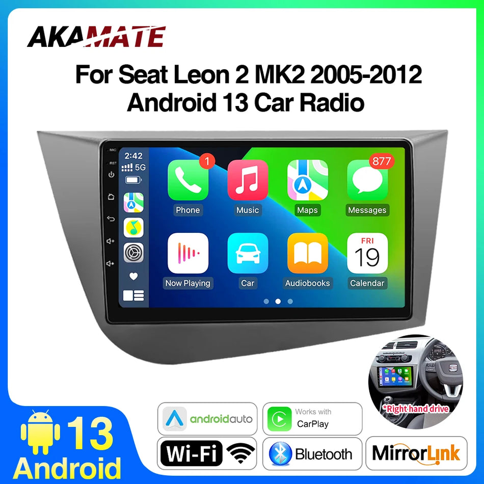 9Inch Car Radio SEAT Leon MK2 &ndash; Wireless CarPlay Android