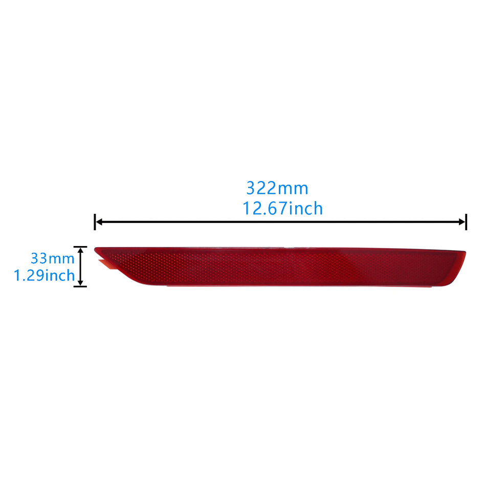 Rear Bumper Reflector Light Assembly for Seat Leon 2009-2012 Right Rear Red Lens