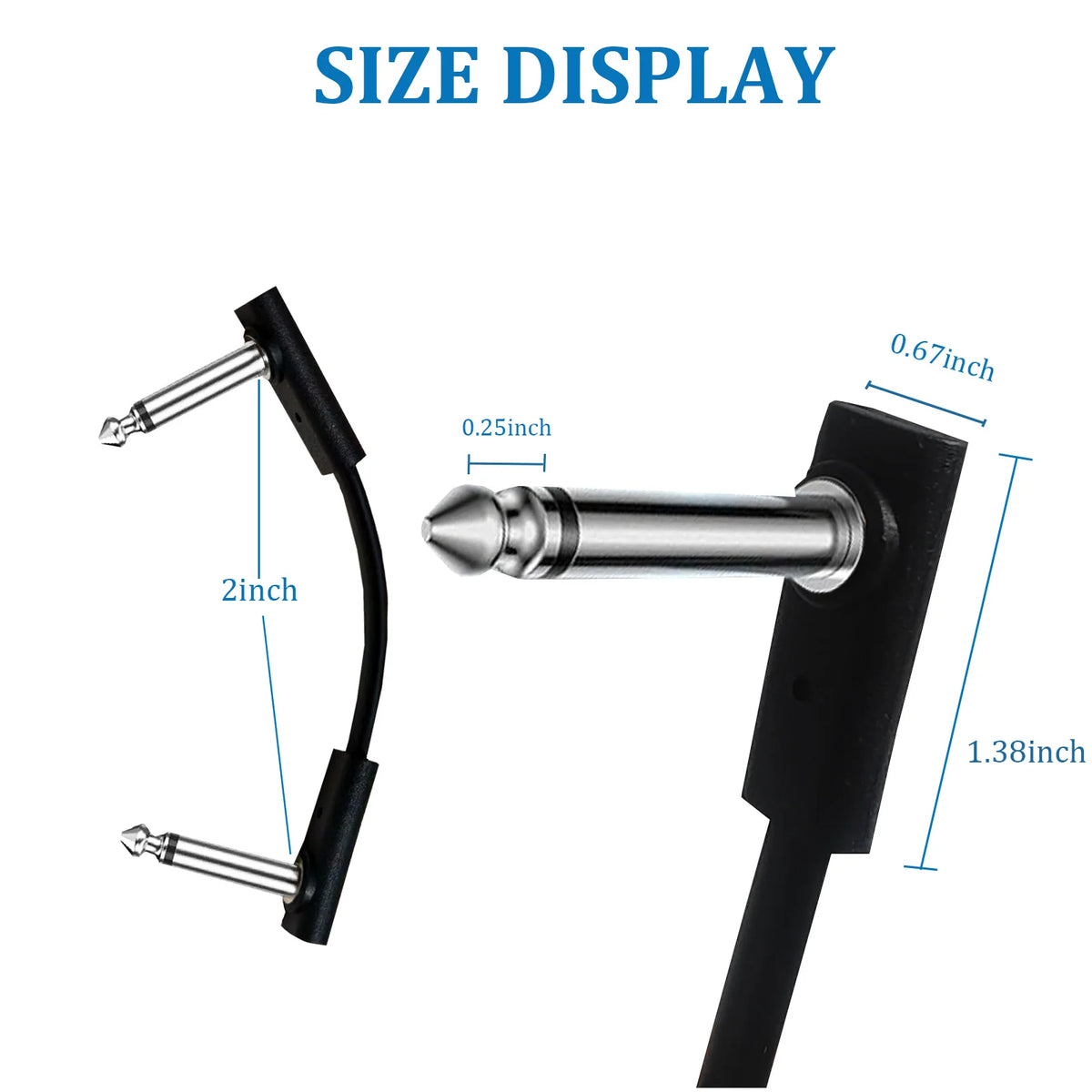 Miwayer Flat Patch Cables For Guitar Pedal - Space Saving