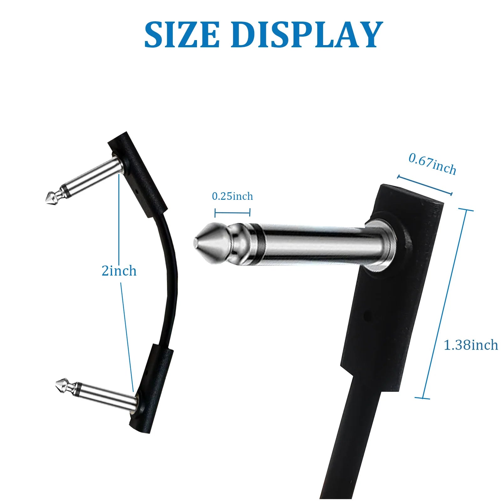 Miwayer Flat Patch Cables For Guitar Pedal - Space Saving