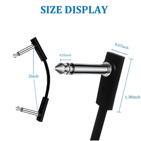 Miwayer Flat Patch Cables For Guitar Pedal - Space Saving