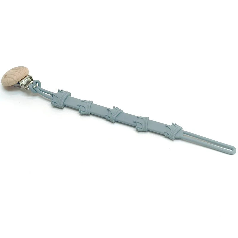 Pacifier Chain Clip &ndash; Multi-Functional Silicone Anti-Drop Design dark blue